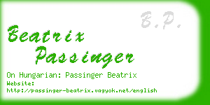 beatrix passinger business card